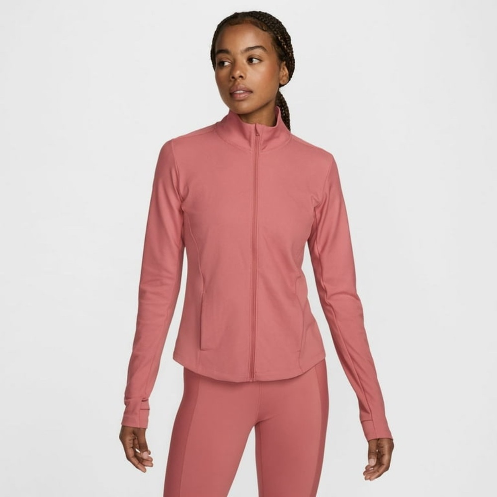 Women's Nike One Ribbed Full-Zip Mid Layer Top